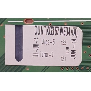 T-CON PARA TV SHARP / NUMERO DE PARTE DUNTKG357FM04 / DUNTKG357 / QPWBXG357WJZZ / QKITPG357WJTX / MODELO LC-80LE650U	